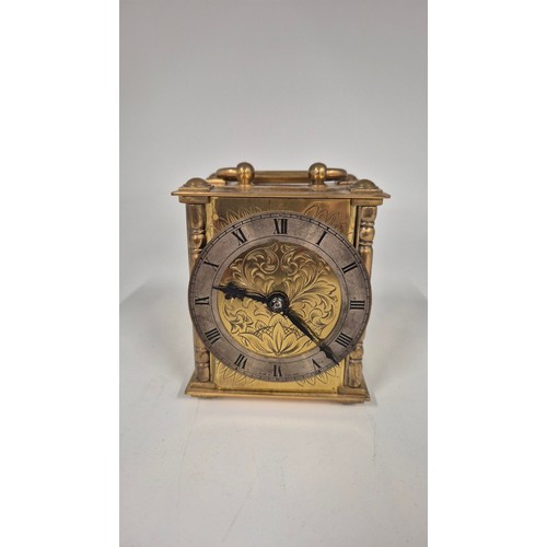 17 - Vintage Smiths Brass Carriage Clock ( Working)