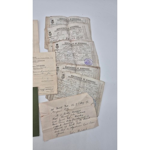 12 - Certificate of Discharge Book & Paperwork Dated From 1910