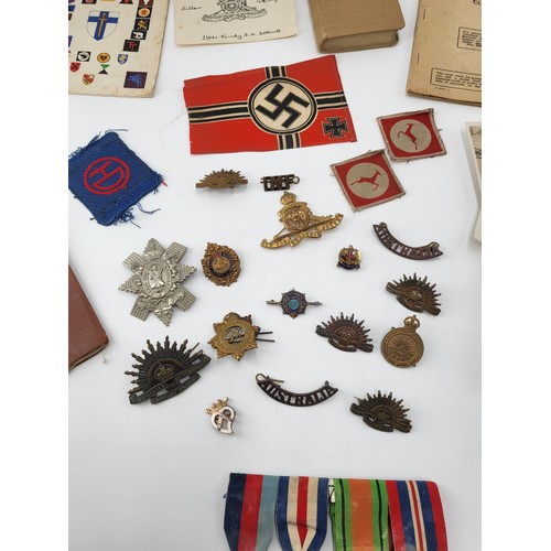 3 - WW2 Medals Lance Corporal J Cree along with Photo's,  other Military Badges, Kriegsmarine Miniature ... 