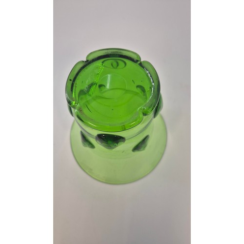 246 - Green 1913 Wolfgang Von Wersin Glass BowlHeight 19cm Circumference 19.5cm