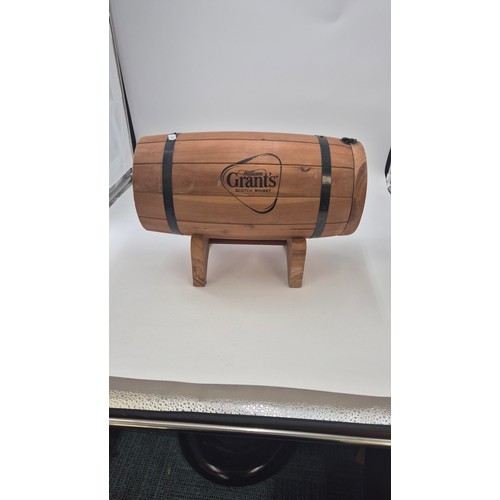 253 - Grants Scotch Whisky Barrel with StopperLength 37.5 cmHeight 26cm