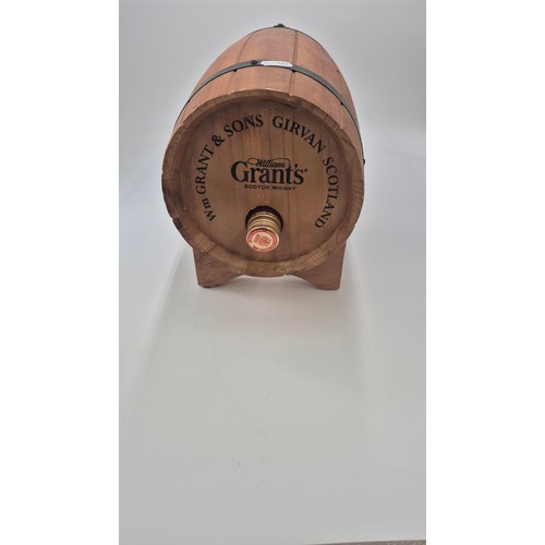 253 - Grants Scotch Whisky Barrel with StopperLength 37.5 cmHeight 26cm