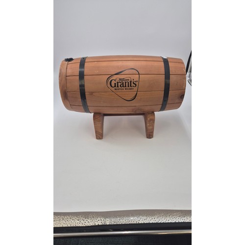 253 - Grants Scotch Whisky Barrel with StopperLength 37.5 cmHeight 26cm