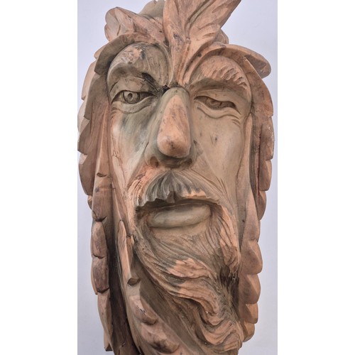 256 - Hand Carved Wooden FaceHeight 44cmWidth 26cm