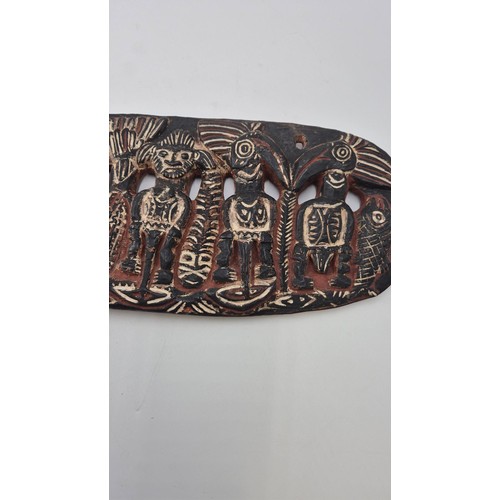 257 - Hand Carved Wooden Wall PlaqueLength 49cmHeight 20cm