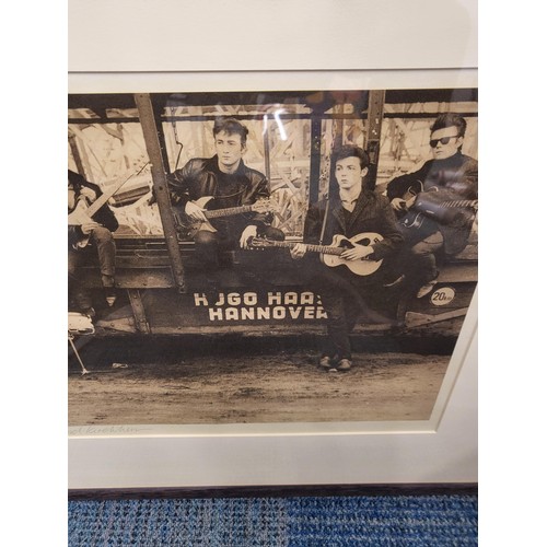 61 - The Beatles, Funfair, Hamburg – Limited Edition Photograph by Astrid Kirchherr Signed Measures 63cm ... 