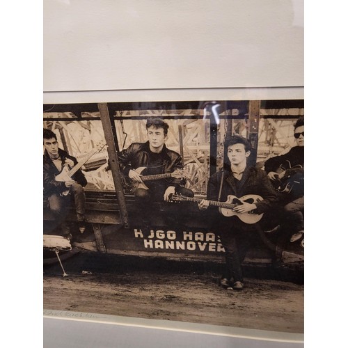 61 - The Beatles, Funfair, Hamburg – Limited Edition Photograph by Astrid Kirchherr Signed Measures 63cm ... 