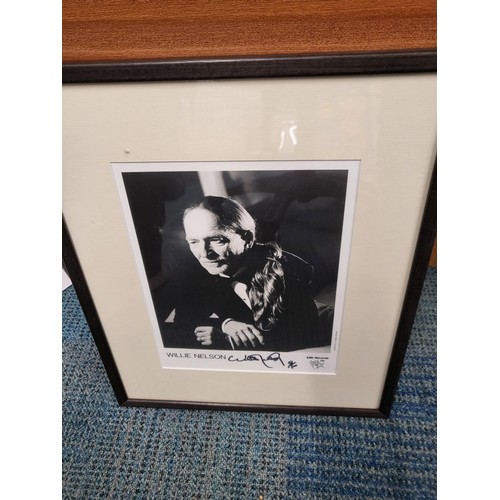 62 - Willie Nelson Signed Photograph Dated 96 Measures 40cm Tall by 33.5cm Wide