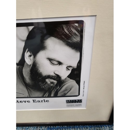 63 - Steve Earle Signed Photo from Artemis Records Measures 40cm Wide by 33.5cm Tall