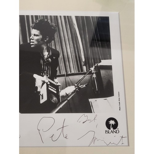 65 - Tom Waits Signed Autographed Picture From Island Records Measures 40cm Long by 34cm Tall