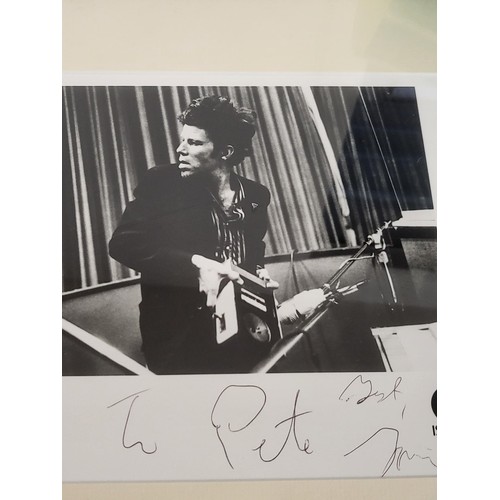 65 - Tom Waits Signed Autographed Picture From Island Records Measures 40cm Long by 34cm Tall