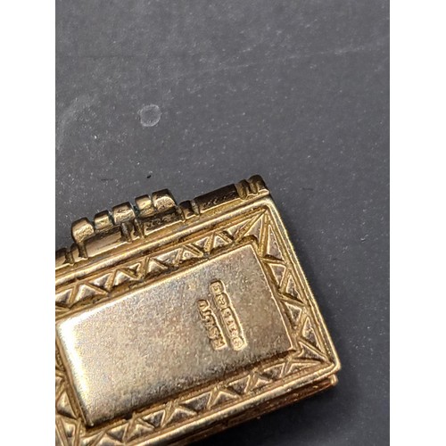 57 - 9ct Gold Holy Bible Pendant & Cross Other Two Items Scrap (Weight 7.4g)