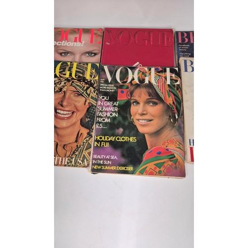 101 - Six Vogue Magazines 1971, 1974, 1975, 1976 & 1977