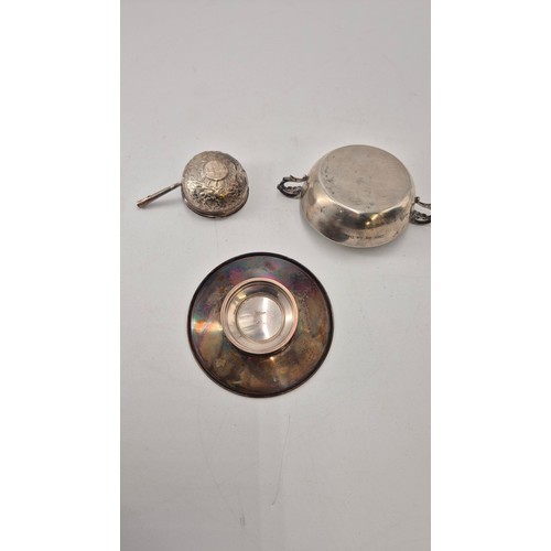 269 - Three Sterling Silver Items to Include Small Bowls & Small Footed Plate Weighs 234g