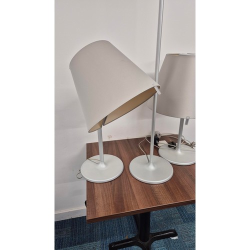 273 - Two Artemide Melampo Night Table Lamps & Artemide Melampo Standard LampTable Lamps 58cm TallStan... 