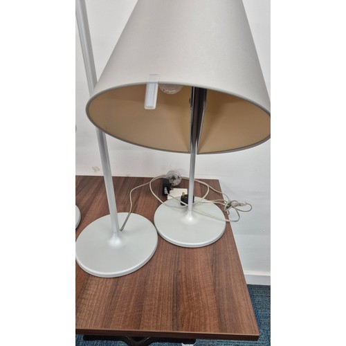 273 - Two Artemide Melampo Night Table Lamps & Artemide Melampo Standard LampTable Lamps 58cm TallStan... 