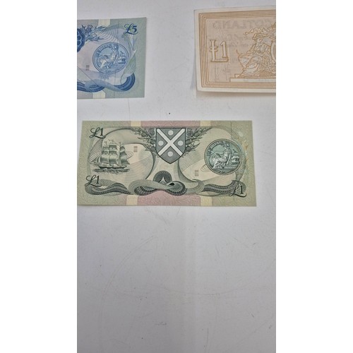 289 - Bank of Scotland 1974 £5.00 NoteBank of Scotland 1950 £1.00 NoteBank of Scotland 1979 £1.00 Note... 