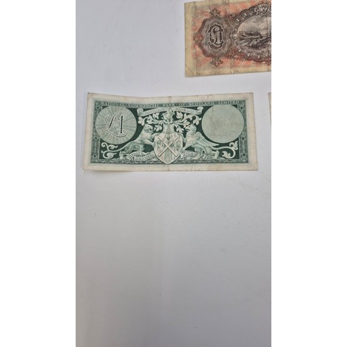 290 - One National Bank 1944 £1.00 NoteTwo National Commercial Bank 161 & 1962 £1.00 Notes