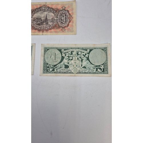 290 - One National Bank 1944 £1.00 NoteTwo National Commercial Bank 161 & 1962 £1.00 Notes