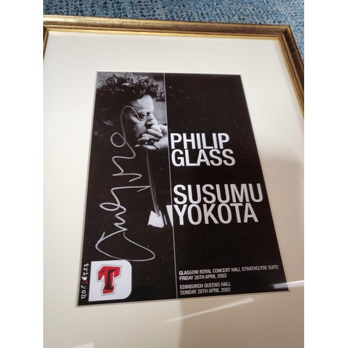 69 - Three Signed Musicians Posters Includes David Helfgott,Steven Berkoff's Messiah, Philip Glass Susumu... 