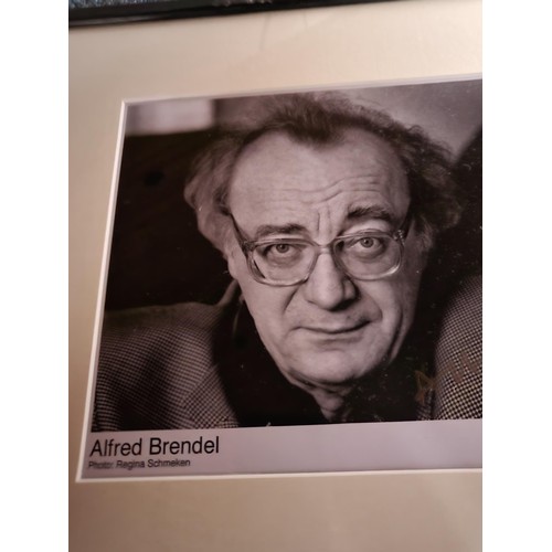 70 - Alfred Brendel Composer Signed Picture from Philips Done in Gold Pen Measures 40cm Long by 34cm Wide