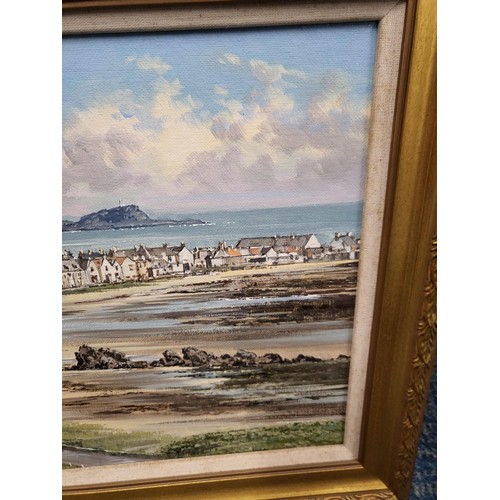 97 - Original Painting Depicting East Beach North Berwick Signed Lower Right Measures 49cm Long by 39cm T... 