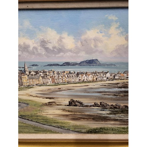 97 - Original Painting Depicting East Beach North Berwick Signed Lower Right Measures 49cm Long by 39cm T... 