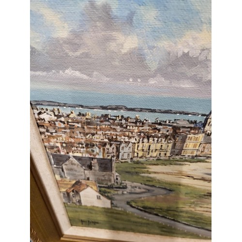 97 - Original Painting Depicting East Beach North Berwick Signed Lower Right Measures 49cm Long by 39cm T... 