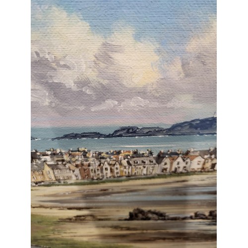 97 - Original Painting Depicting East Beach North Berwick Signed Lower Right Measures 49cm Long by 39cm T... 