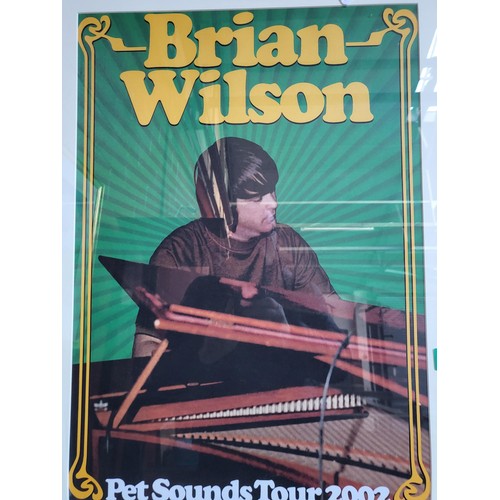 75 - Brian Wilson Pet Sounds Tour 2002 Framed Poster Measures 80cm Tall by 61cm Wide