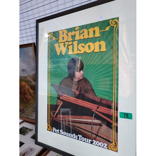 75 - Brian Wilson Pet Sounds Tour 2002 Framed Poster Measures 80cm Tall by 61cm Wide