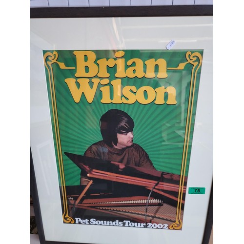 75 - Brian Wilson Pet Sounds Tour 2002 Framed Poster Measures 80cm Tall by 61cm Wide