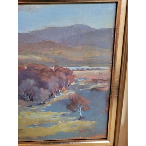 78 - Original Oil Painting by Leonard Kerr Titled Highland Landscape Measures 48cm Wide by 37cm Tall