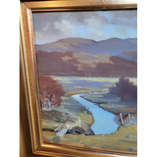 78 - Original Oil Painting by Leonard Kerr Titled Highland Landscape Measures 48cm Wide by 37cm Tall