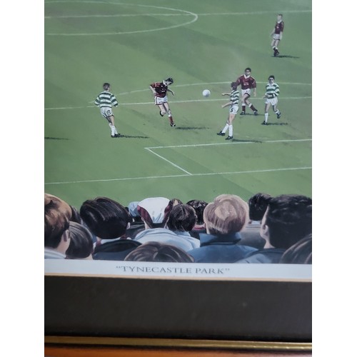 98 - Alan Watson Limited Edition Print Titled Tynecastle Park Depicting Hearts V Celtic Measures 65cm Lon... 