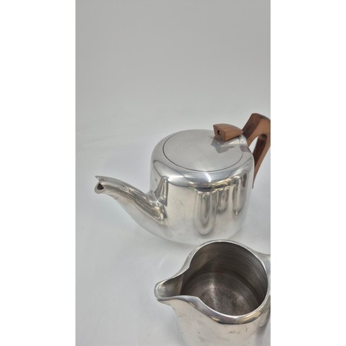 333 - Four Piece Picquot Set Comprising Teapot Coffee Pot Sugar & Cream