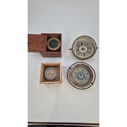 339 - Four Vintage Compasses (Untested)