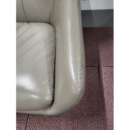 344 - Italian Leather Swivel Chair