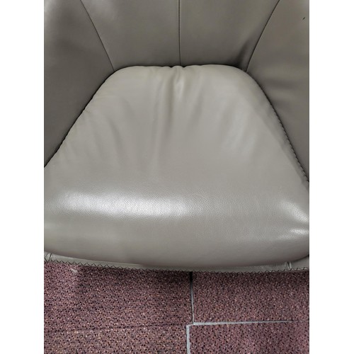 344 - Italian Leather Swivel Chair