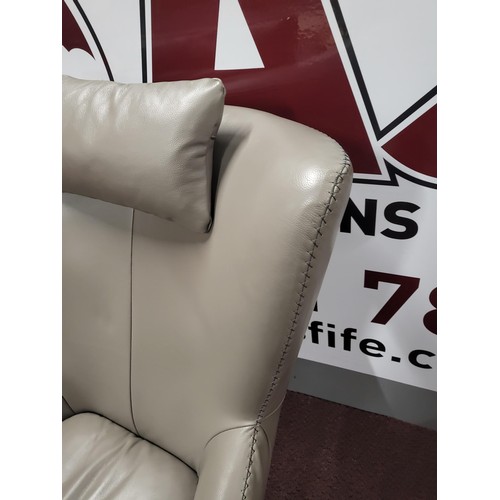 344 - Italian Leather Swivel Chair