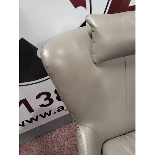 344 - Italian Leather Swivel Chair