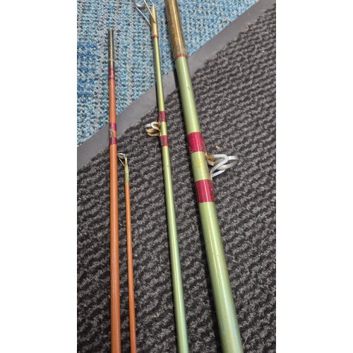 350 - Three Hardys Fishing Rods with Bags