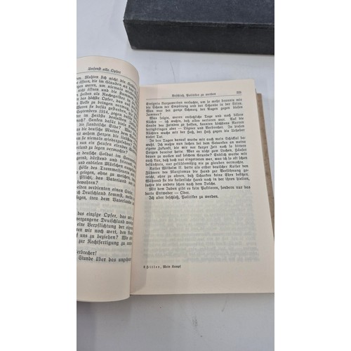 362 - Mein Kampf Wedding Edition 1939 in Slipcase, Presentation Page Signed by The Mayor and Dated 2nd Apr... 