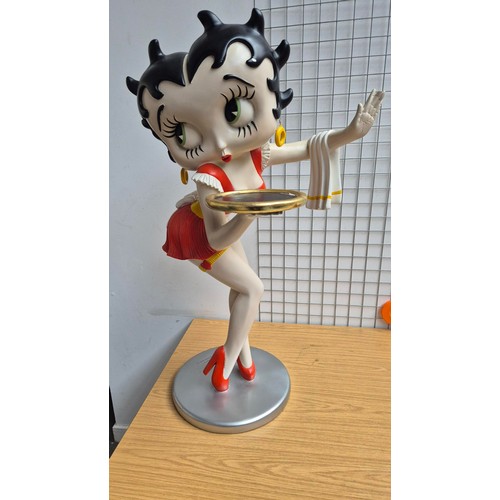 363 - Large Floor Standing Betty Boop Waitress StatueHeight 94cm x Widest Point 54cm