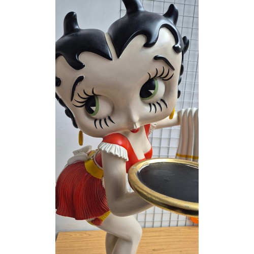 363 - Large Floor Standing Betty Boop Waitress StatueHeight 94cm x Widest Point 54cm