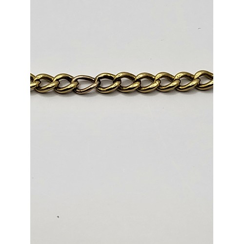 4 - 9ct Gold Identity Bracelet Inscribed with Patricia Measures 18cm Long Unclasped Weighs 11.3g Hallmar... 