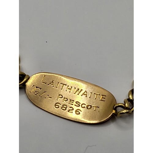 4 - 9ct Gold Identity Bracelet Inscribed with Patricia Measures 18cm Long Unclasped Weighs 11.3g Hallmar... 