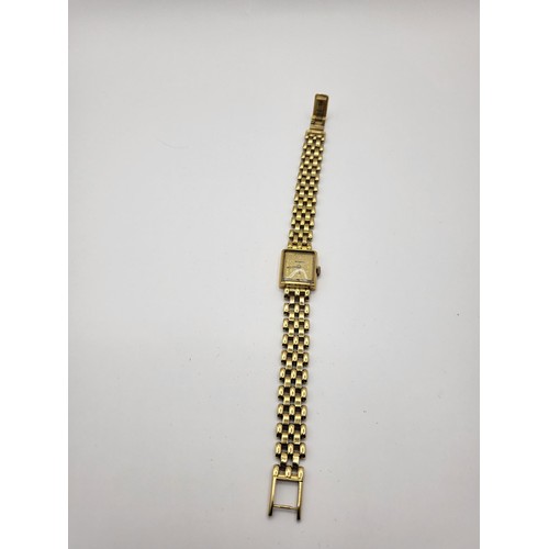 7 - 18ct Gold Ladies Movana Watch Measures 20cm Unclasped Weighs 32.2g Complete with Gold Strap with Mov... 