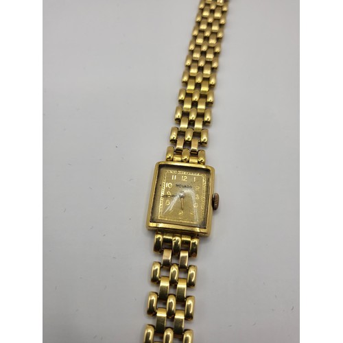 7 - 18ct Gold Ladies Movana Watch Measures 20cm Unclasped Weighs 32.2g Complete with Gold Strap with Mov... 