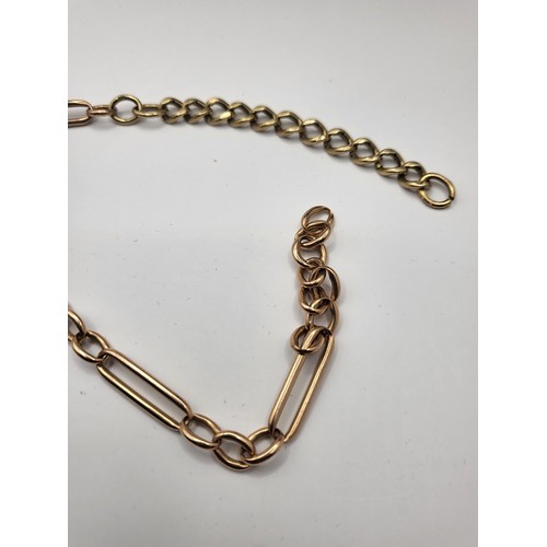 8 - 9ct Rose Gold & Yellow Gold Broken Chain Weighs 26.7g